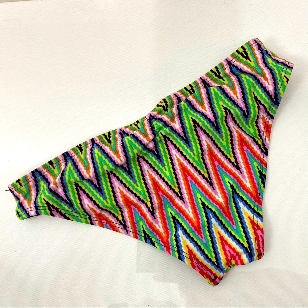 L*Space Multicolor Zig Zag Bikini Bottom Xs - image 4